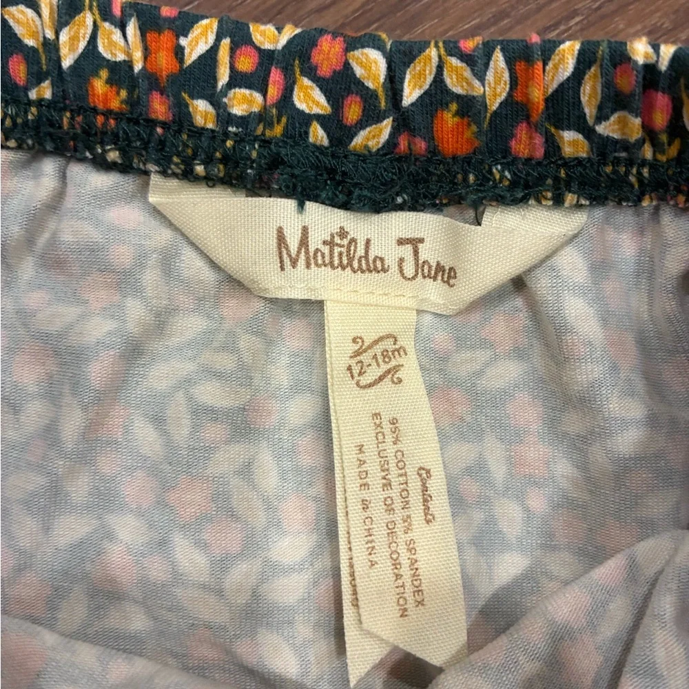 Matilda Jane Choose Your Path Pink Floral Foliage Diaper Cover Bloomers 12-18m